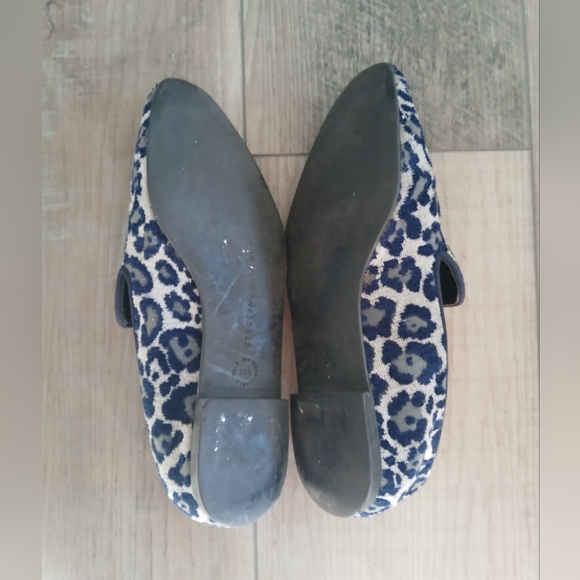 Stella McCartney cloth flats loafers in navy and beige. Size 36.5 - Picture 6 of 7